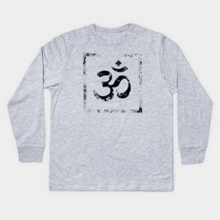 Painted Ohm Symbol Square Kids Long Sleeve T-Shirt